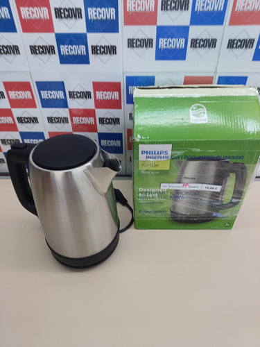 Hervidor Agua - 1.7L, Tapa Resorte, Indicador Luminoso, Acero Inox, Base con Giro. Philips
